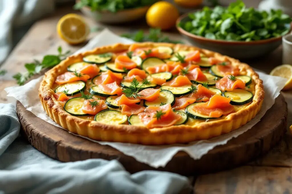 « Tout le monde me la réclame » : cette tarte courgette-saumon mérite une place chez vous.jpg